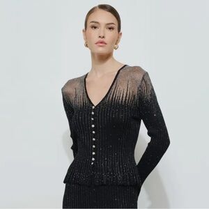 2pc set! Jeweled buttons sparkle top and skirt! S-L